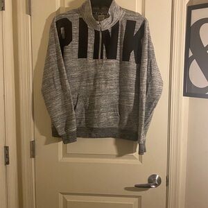 PINK Victoria's Secret Men's Gray Zip-Up Sweater